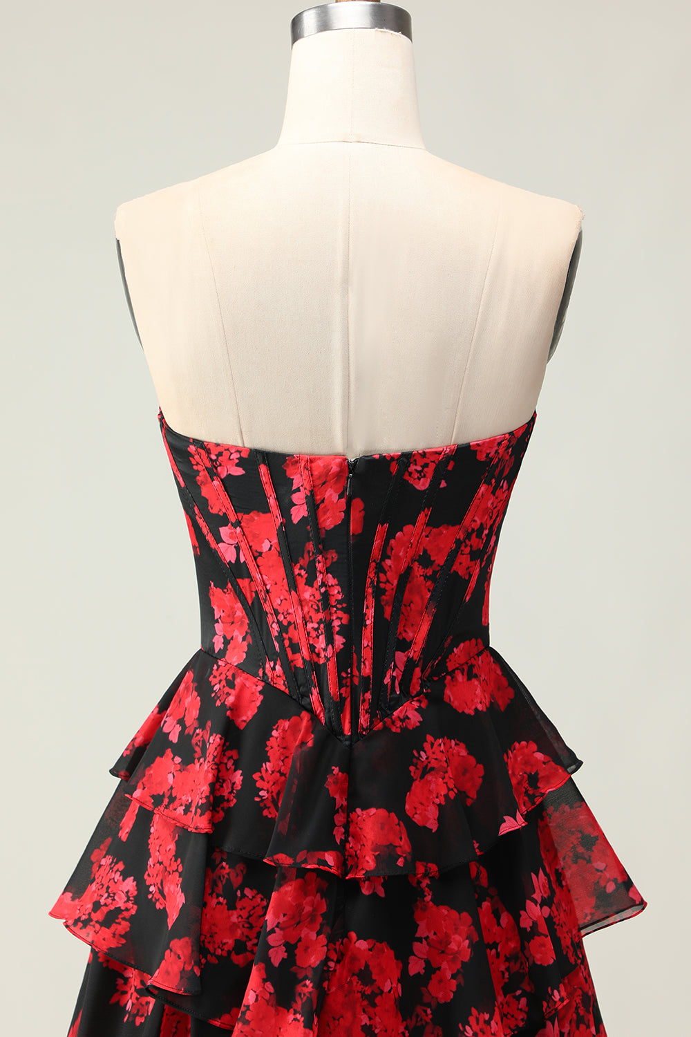 black prom dress with red flowers Black Tulle Prom Dresses with Red Beaded Flowers, Off the Shoulder Quinceanera Dresses BG006 Red / 24W