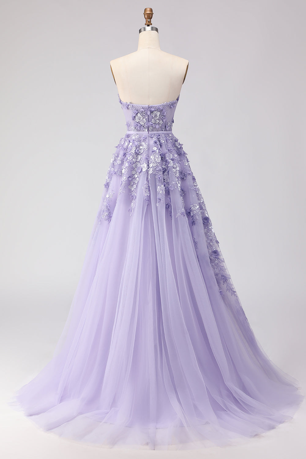 purple prom dress with sleeves Purple Illusion Bodice Sleeved Mermaid Prom Dress