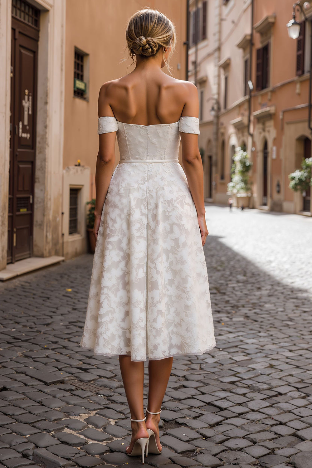 white lace off shoulder midi dress Buy Roman White Crochet Lace Bardot Midi Dress from Next USA