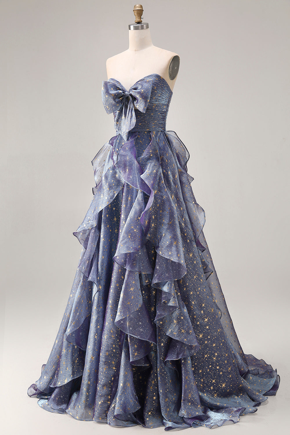 grey and royal blue dress p r o m