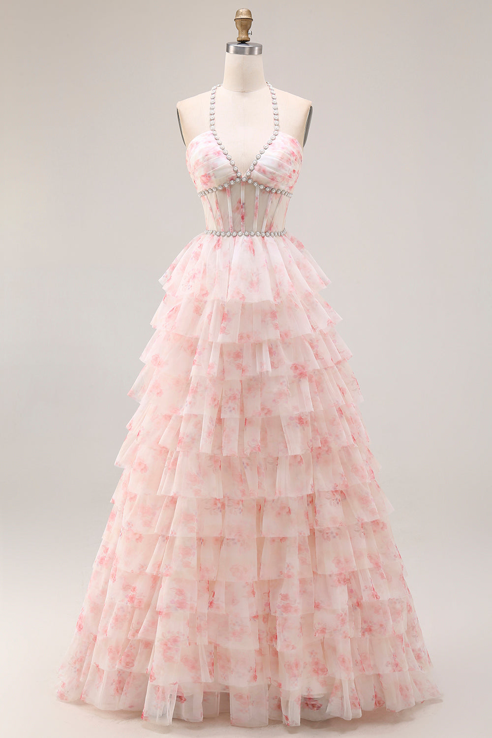 pink corset quince dress Ombre Sheer Corset Quinceanera Dress by Fiesta Gowns 56499
