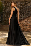 Black Mermaid One Shoulder Cut Out Long Prom Dress with Slit