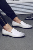Black Casual Slip-On Leather Men's Shoes