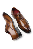 Brown Lace-Up Leather Men's Shoes