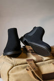 Black High-Top Casual Men's Shoes