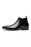 Black Slip-on Leather Men's Party Shoes
