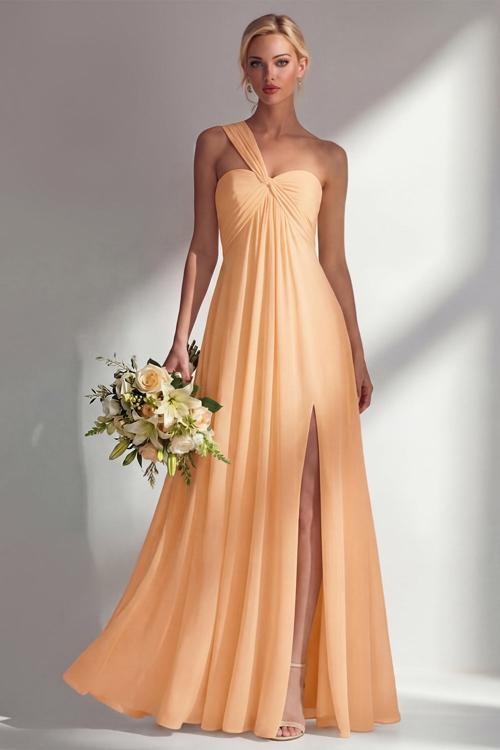 open lace back dress Burnt Orange Sexy Chic Silky Mismatched Satin Mermaid Long Wedding  Bridesmaid Dresses Sale main image 1