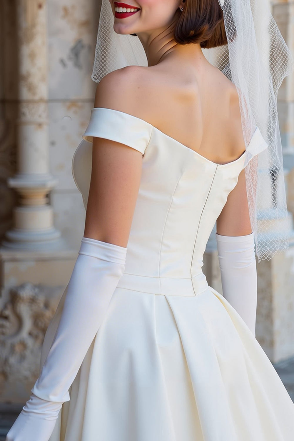 off the shoulder white corset dress Glitter Short Off Shoulder Corset Dress by Ladivine CD0211