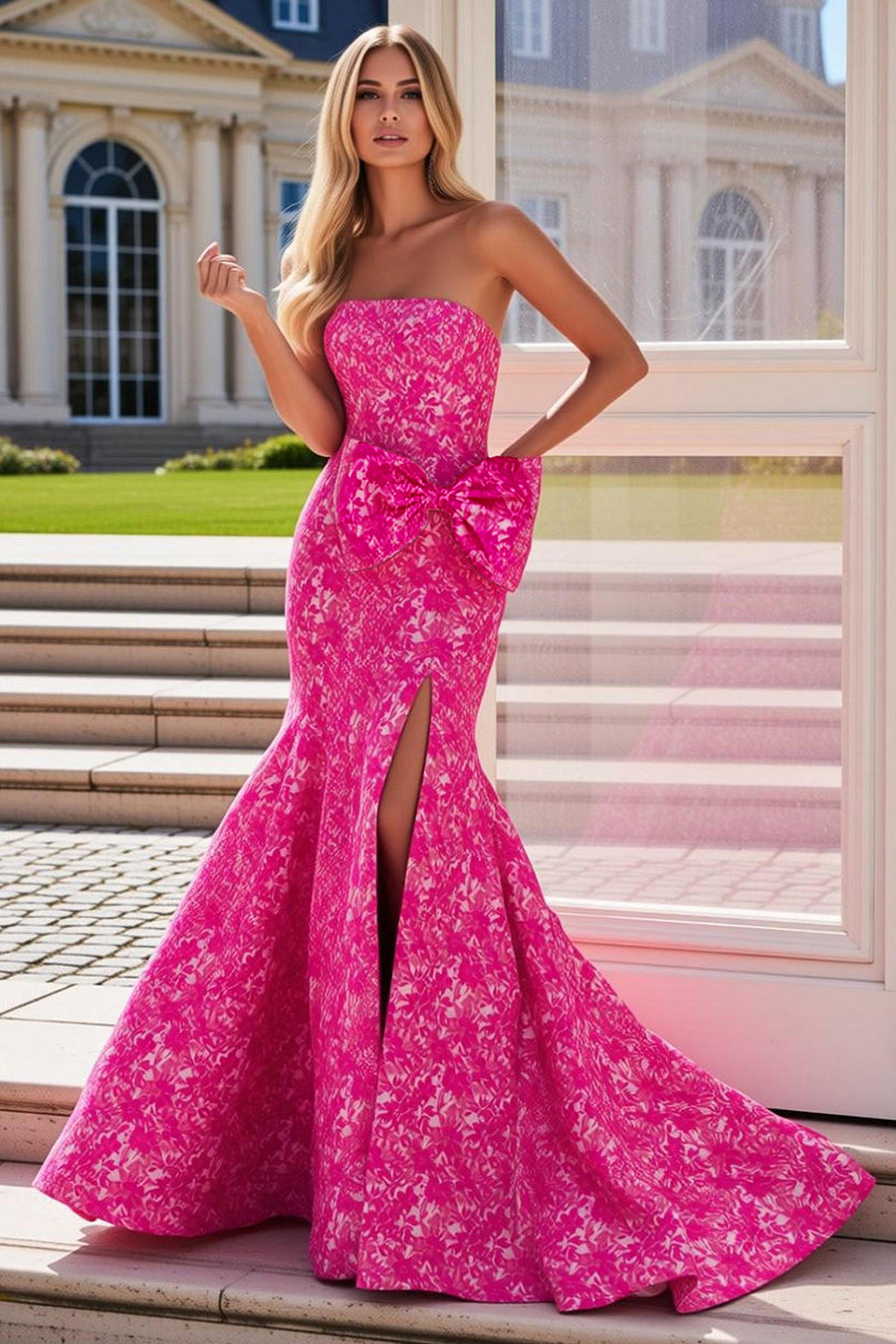 green emerald velvet dress Zapaka Women's Black Strapless Beading Ball Gown Formal Evening Prom Dress, Pink / US12