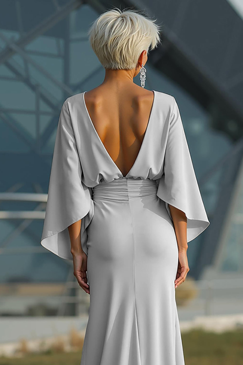 silver sheath dress Long Silver Sequin Dress