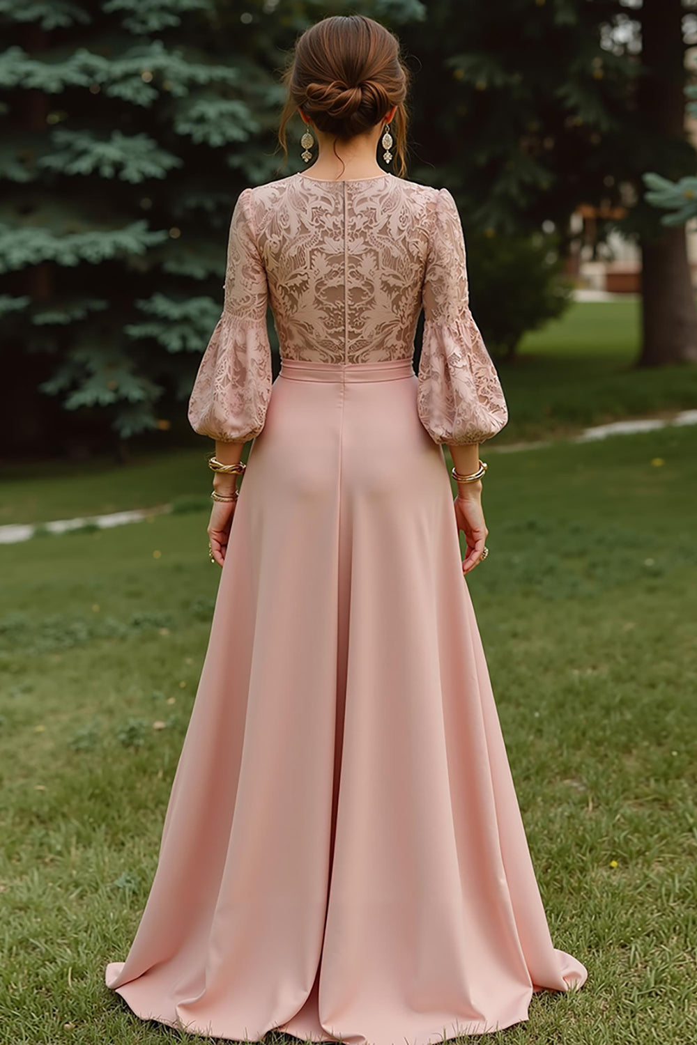 ZAPAKA Women Dusty Rose Mother of the Bride Dress A-Line Round Neck Lace Long Wedding Guest Dress with 3/4 Sleeves, Navy / US22W ZAPAKA Women Dusty Rose Mother of the Bride Dress A-Line Round Neck Lace Long Wedding Guest Dress with 3/4 Sleeves, Navy / US22W