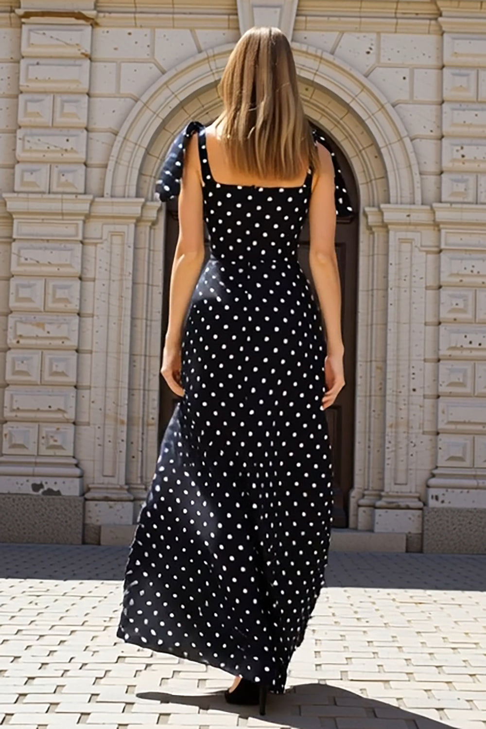 ZAPAKA Women Black White Dots Long Wedding Guest Dress Sheath Print Square Neck Formal Dress, Black White Dots / US22W ZAPAKA Women Black White Dots Long Wedding Guest Dress Sheath Print Square Neck Formal Dress, Black White Dots / US22W