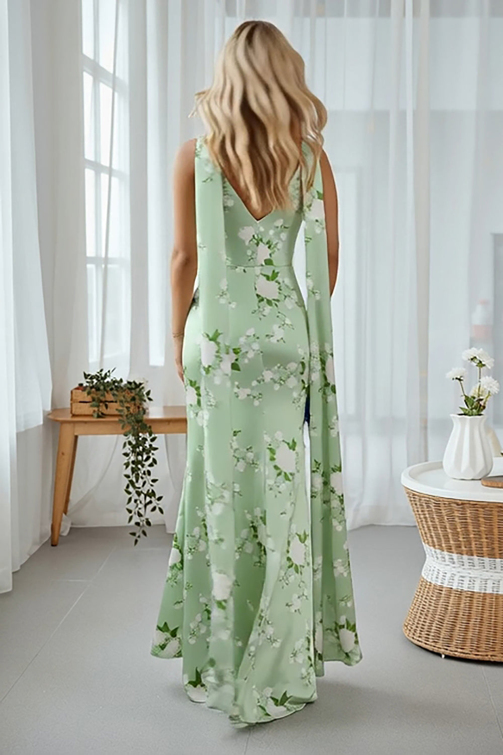 Zapaka Green Floral Wedding Guest Dress ZAPAKA Women Green Wedding Guest Dress Long Sleeve A Line Zapaka Green Floral Wedding Guest Dress ZAPAKA Women Green Wedding Guest Dress Long Sleeve A Line