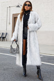 Black Faux Fur Women Long Winter Coat