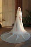 Long Ivory Tulle Wedding Veil