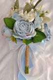 Classic Wedding Flowers White Rose and Greenery Bridal Bouquet