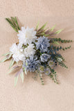 White Blue Bouquet Wedding Flowers