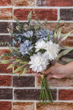 White Blue Bouquet Wedding Flowers