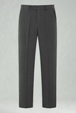 Dark Grey Straight Leg Men's Suits Pants