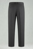 Dark Grey Straight Leg Men's Suits Pants