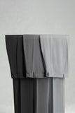 Dark Grey Straight Leg Men's Suits Pants