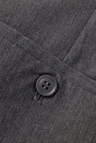 Dark Grey Straight Leg Men's Suits Pants