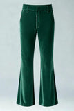 Dark Green Flared Men's Suits Pants