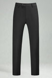 Burgundy Red High Waisted Men's Suits Pants for Wedding