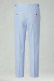Light Blue High Waisted Men's Suit Pants