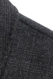 Dark Grey Lapel Single Breasted Long Men's Winter Coat