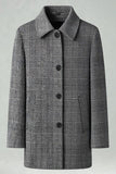 Dark Grey Lapel Single Breasted Long Men's Winter Coat