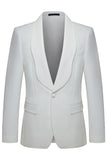 2 Piece White Shawl Lapel Men's Wedding Suits