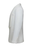 Slim Fit White Shawl Lapel 3 Piece Men's Wedding Suits