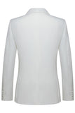 White 2 Piece Men's Shawl Lapel Double Breasted Wedding Suits