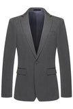 3 Piece Notched Lapel Men's Grey Suits