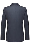 Grey Striped Notched Lapel 3 Piece Men's Suits