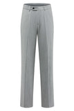 Men's Striped Light Grey Notched Lapel Suits