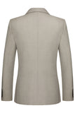 Khaki Notched Lapel 3 Piece Men's Suits