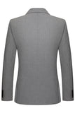 Grey Striped Peak Lapel 2 Piece Men's Suits