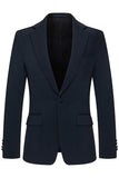 Navy Notched Lapel 3 Piece Slim Fit Men's Suits
