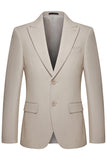 Khaki Peak Lapel 3 Piece Men's Formal Suits