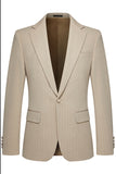 Khaki Notched Lapel One Button Men's Suits