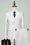 Black Slim Fit Double Breasted 2 Piece Men's Suits