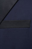 Navy Peak Lapel Slim Fit 2 Piece Men's Suits