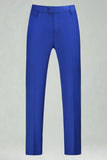 Royal Blue Slim Fit 3 Piece Peak Lapel Men's Prom Suits