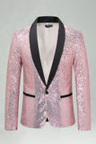 Sequin Shawl Lapel Royal Blue Men's Prom Blazer