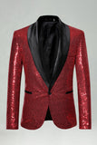 Sequin Shawl Lapel Royal Blue Men's Prom Blazer