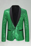 Sequin Shawl Lapel Royal Blue Men's Prom Blazer