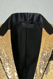 Sparkly Gold Peak Lapel Men's Prom Blazer