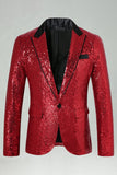 Sparkly Gold Peak Lapel Men's Prom Blazer